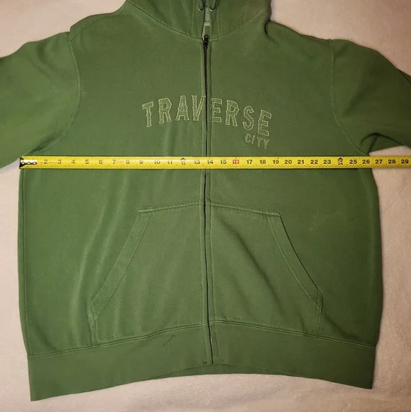 Traverse City Lime Green Zip-Up Hoodie - Picture 8 of 8